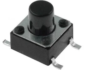 10pcs Momentary Tact Tactile Push Button Switch SMT PCB 4Pin; 6x6mm, SPST-NO - Picture 1 of 1