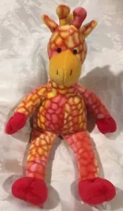 Peluche Mary Meyer giraffa arancione 2001 rosa giallo peluche rosso - Foto 1 di 5