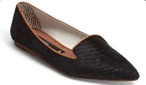 Matt Bernson Gauloise Flats Womens Black Pointed Toe Designer Shoes Size 8 M
