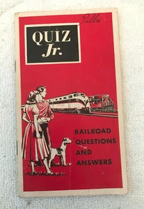 1959 Association of American Railroads Quiz Jr 100 Questions & Answers Booklet - Picture 1 of 2