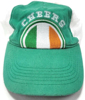 Sombrero de golf de malla vintage CHEERS Saint Patrick's irlandés para beber whisky cerveza camionero Foto 1 de 4