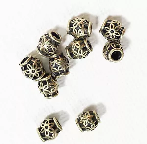 30 cuentas espaciadoras de tambor 6x5,5 mm, cuentas espaciadoras de barril - disponibles en 4 colores - Imagen 1 de 14