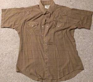 Vintage Ruddock Herren Gr. XLT Kurzarm Pearl Snap Western Hemd kariert 17,5 - Bild 1 von 5