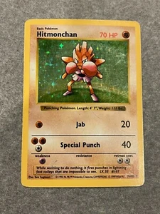 Shadowless Wizards of the Coast Hitmonchan 7/102 Pokemon Card Base Set - Picture 1 of 5
