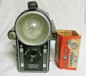 VINTAGE 1940er SPARTUS PRESS BLITZKAMERA mit ERA GLÜHBIRNE - Bild 1 von 6