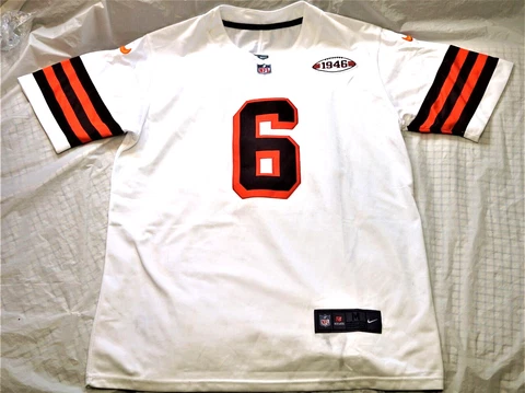 Nike Curtis Mayfield #6 On Field White Medium Jersey Cleveland Browns Football Cover