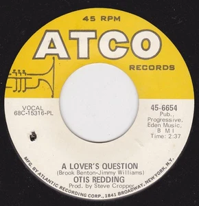 OTIS REDDING - "A LOVER'S QUESTION" b/w "YOU MADE A MAN OUT OF ME" on ATCO  (M-) - Picture 1 of 2