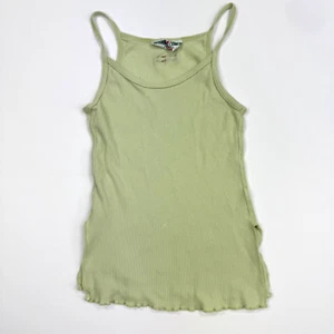 Hard Tail Forever Girls 7-8 Mint Green Ribbed Tank Top Strappy Size Slit Y2K - Picture 1 of 6