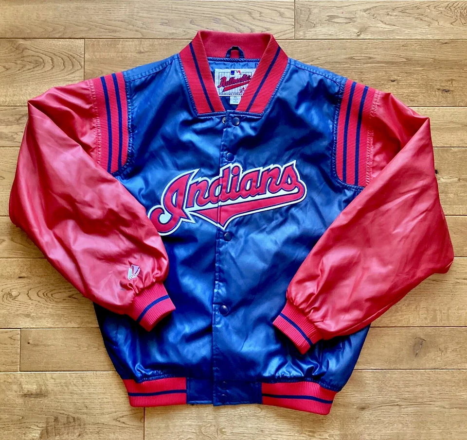 Cleveland INDIANS Vintage Jacket Adult Small Authentic Guardians Majestic MLB - Image 1 of 4