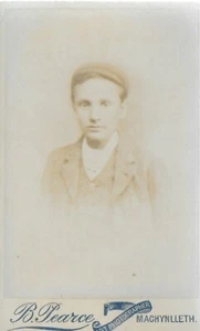 Victorian CDV Young Man, Flat Cap, B Pearce, Machynlleth - Picture 1 of 1