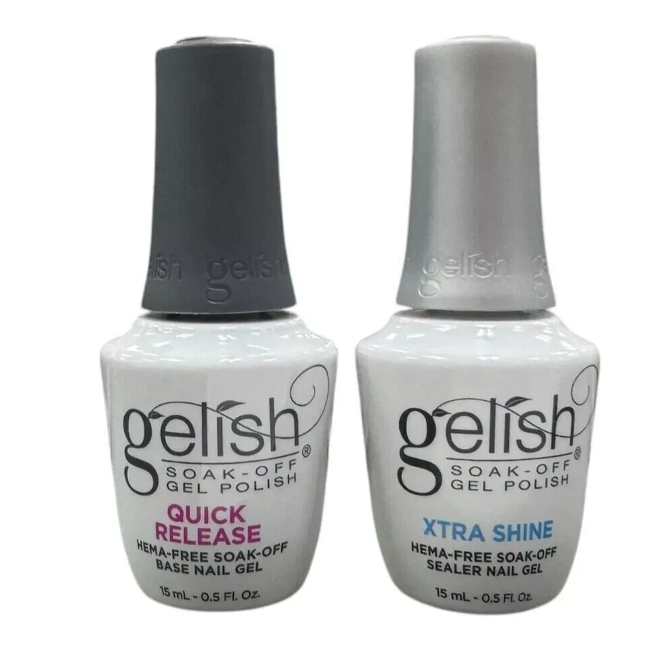 Gelish Harmony Xtra 闪耀上衣外套 + 快速释放凝胶底漆 0.5 盎司 — 第 1/1 张图片