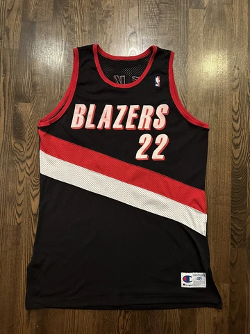 Vintage Champion CLYDE DREXLER #22 Portland Trail Blazers Pro Cut Jersey 48 + 4” Cover