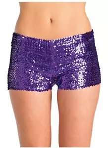 Pantaloncini Be Wicked Paillettes pantaloni caldi basso costume danza rave metallico - Foto 1 di 2