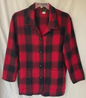 DE COLECCIÓN..U.S.A.DAVID PAUL..CUADRO BÚFALO ROJO..LIGERO..FLEECE..CHAQUETA..MUJER MEDIANA Foto 1 de 4