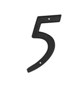 Número 5-zinc fundido a presión 4 pulgadas de alto en acabado negro por Deltana - Imagen 1 de 2