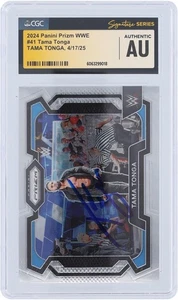 Tama Tonga WWE Autogrammkarte 2024 Panini Prizm #41 CGC Fanatics - Bild 1 von 3