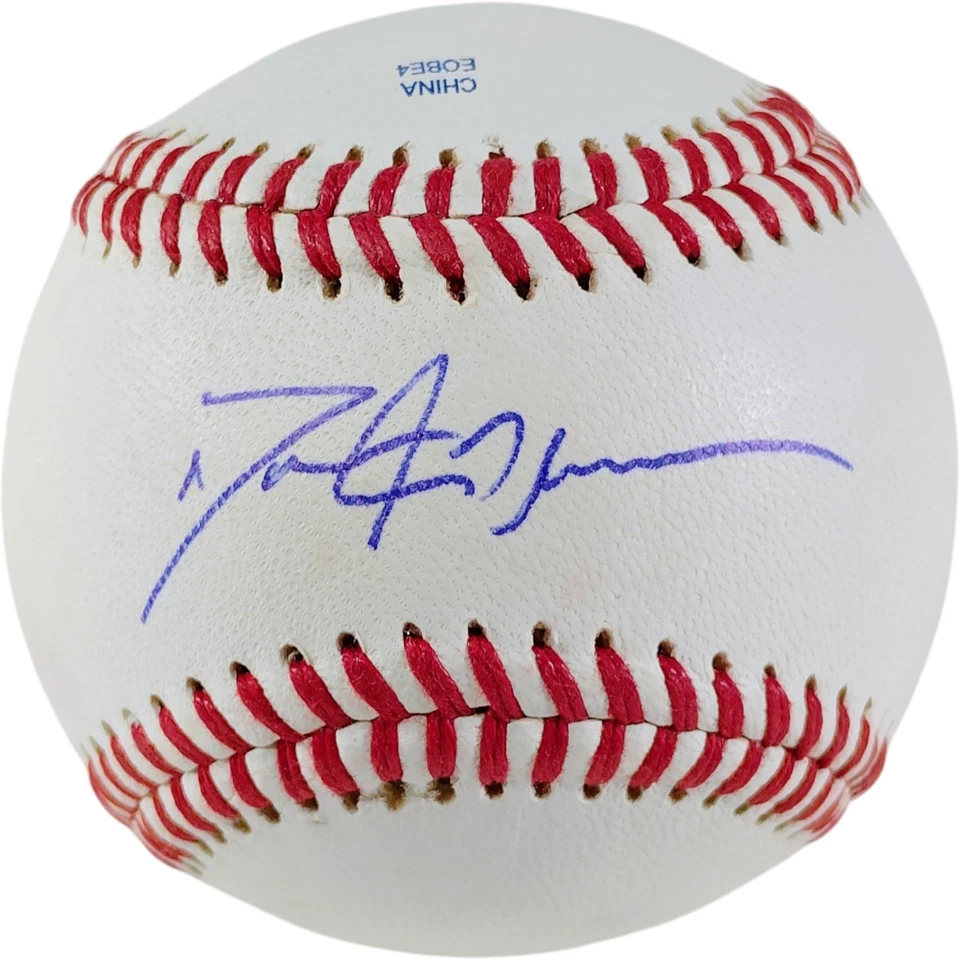Dallas McPherson Firmado Autógrafo Béisbol Los Angeles Angels of Anaheim Prueba Foto 1 de 4
