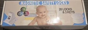 Eco-Baby Child Safety Magnetic Cabinet & Drawer Locks 20 Locks 3 Keys  - Picture 1 of 4