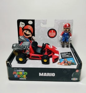 Nintendo Super Mario Bros Movie Pull Back Toy Racer Kart New Figure 2023 Jakks - Picture 1 of 6