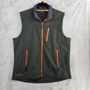 Orvis XL Mens Vest Softshell Full Zip Olive Green Fleece Lined Outdoor - Picture 1 of 9