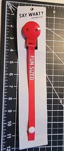 Pacifier Clip Say What, Fun Size Red - Picture 1 of 4