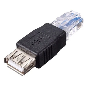 USB 2.0 Type A Female To RJ45 Male PC Ethernet LAN Network US Adapter D7U8 I9O6 - Afbeelding 1 van 6