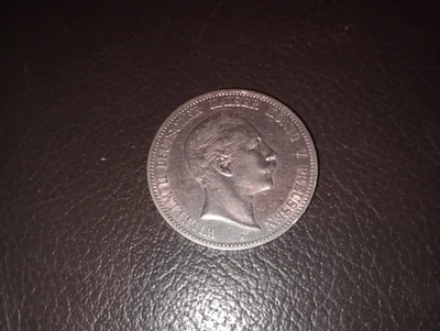 FÜNF MARK 1907 A Wilhelm II Deutscher Kaiser König v. Preussen, Silber - Bild 1 von 2