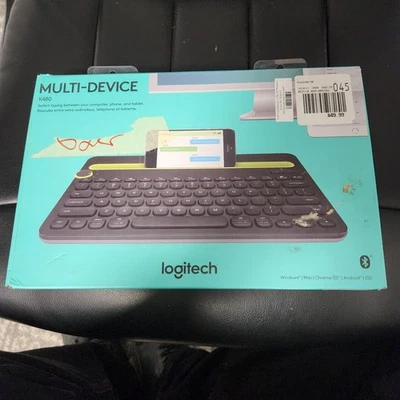 Logitech K480 Wireless Multi-Device Keyboard, Bluetooth, Black 920-006342 - Image 1 of 2