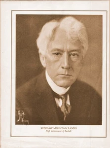 1933 Kenesaw Mountain Landis 1930 Baseball Profilseite Vintage Foto 8x10 Blatt - Bild 1 von 1