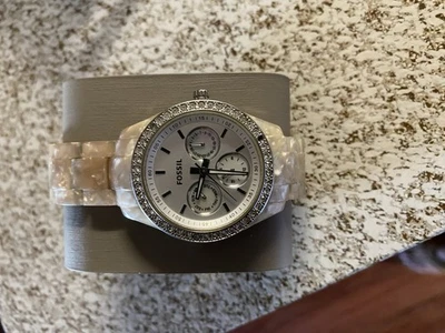 Reloj de cuarzo multifunción para mujer Fossil Stella acero inoxidable cristal acento Foto 1 de 4