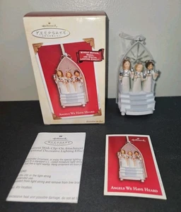 Hallmark Andenken Ornament 2003 Engel, die wir gehört haben Musik Lied Aufziehchor - Bild 1 von 8