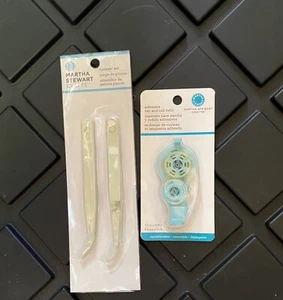 Martha Stewart Crafts Tweezer set Angled Reverse + Bonus adhesive refill - Picture 1 of 1