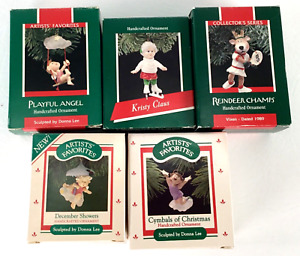 Vintage Hallmark Keepsake Ornament Lot of 5 (1987-89) Christmas Tree Collectable