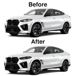 X6 25-24 Headlight & Fog Light Smoke Precut Vinyl Tint Overlay - Picture 1 of 7