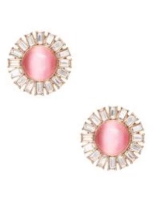 NWT Kate Spade Blush Pink Crystal Circle Pierced Earrings $58 - Image 1 of 4