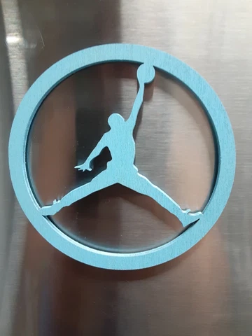 Air Jordan Luxury Fridge Magnet (Hand Made) - Michael 'Jumpman' Jordan *BabyBlue Cover