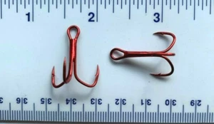 500 Matzuo 340060 Red Chrome Sickle Treble Fishing Fish Hooks size 4 - Picture 1 of 1