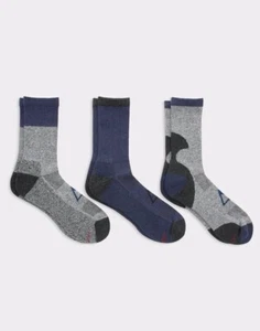 Hanes Explorer Downtown Streets Men's Crew Socks 3 Pair size 6 to 12 Job Sites - Picture 1 of 7