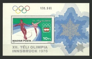 Hungary Stamps 1975 Winter Olympic Games - Innsbruck, Austria - MiniSheet - MNH - Picture 1 of 1