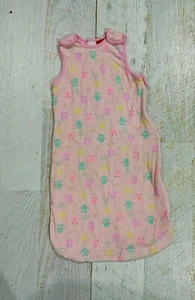 Little Wishes baby girl size 12 months white pink fleece sleeping bag zip, EUC - Picture 1 of 1