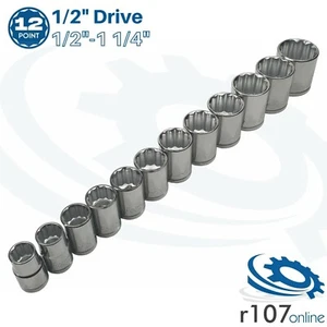 Blue Point 1/2" AF Imperial Socket Set, 12pt,  1/2"-1 1/4" - As sold by Snap On - Picture 1 of 3