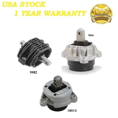 3PCS MOTOR & TRANS MOUNT FIT 2010-2012 BMW 740I, 740LI 3.0L GAS - Image 1 of 4