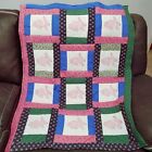 Baby / Lap Quilt 32x42 Bunnies Rabbits Spring Easter Homemade Machine Applique