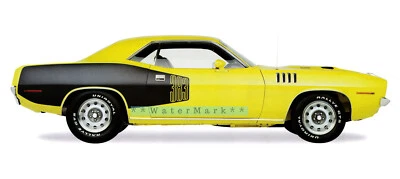 Póster impreso vintage Plymouth Cuda 383 Muscle Car 1971 arte coche deportivo clásico Foto 1 de 4