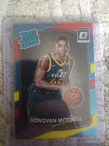 2017-18 Donruss Optic #188 Donovan Mitchell RED & YELLOW RATED ROOKIE RC | Jazz - Picture 1 of 2