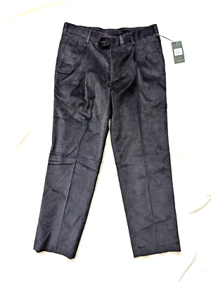 Berle Duca di Visconti di Modrone Corduroy Cotton Pants Mens 35R black NEW!!!! - Image 1 of 4