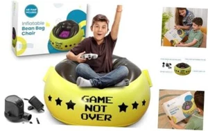 Inflatable Gaming Chair for Kids- Air Pump Included 2-in-1, Gaming Bean Bag - Picture 1 of 8