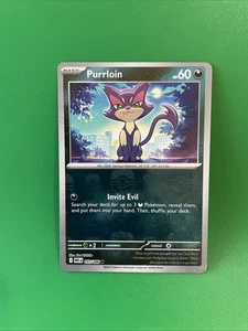 Purrloin 055/086 SV: White Flare  Master Ball Pattern Holo Pokemon TCG NM - Picture 1 of 3