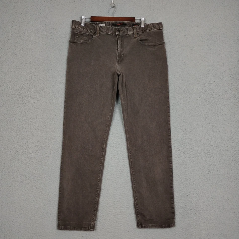 Pantalones de mezclilla Alberto para hombre 36x32 gris pipa DS doble FX ajuste regular lujo T400 elásticos Foto 1 de 4