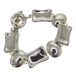 RLM Studio 925 Sterling Silver Modernist Toggle Bracelet Robert Lee Morris49g - Picture 1 of 6